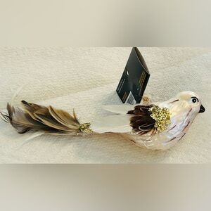Christmas Ornament Feathered Bird Blown Glass Robert Stanley